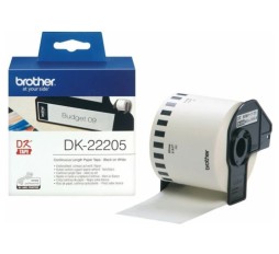 Slika izdelka: BROTHER DK22205 termične neskončne nalepke - papir 62mm x 30,48m