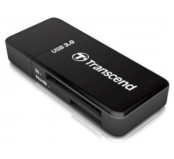 Slika izdelka: Čitalec kartic Transcend RDF5 črn, USB A 3.1 --> SD, microSD
