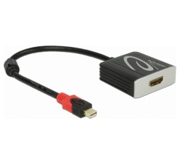 Slika izdelka: Delock adapter DisplayPort mini-HDMI aktivni 4K 60Hz 62735