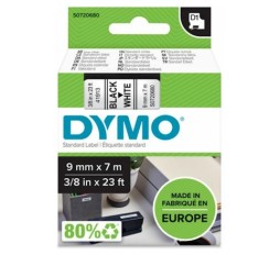 Slika izdelka: DYMO D1 trak 9 mm, črna na beli, 409130