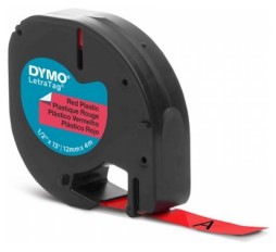 Slika izdelka: DYMO LT trak 12 mm, črna na rdeči, 91203