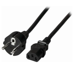 Slika izdelka: EFB napajalni kabel 220V EURO 3m ravni črn EK508SW.3