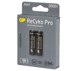 Slika izdelka: GP polnilna baterija AA-2000 mAh Ni-Mh ReCyko+ Pro 2 kom