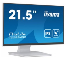 Slika izdelka: IIYAMA ProLite T2252MSC-W2 54,5cm (21,5") FHD IPS LED beli zvočniki na dotik informacijski / interaktivni monitor