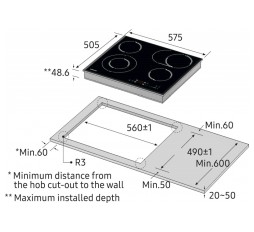 Slika izdelka: Kuhalna plošča SAMSUNG CTR164NC01/BOL steklokeramika