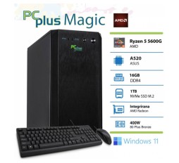Slika izdelka: PCPLUS Magic AMD Ryzen 5 5600G 16GB 1TB NVMe SSD namizni računalnik