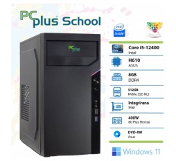 Slika izdelka: PCPLUS School i5-12400 8GB 512GB NVMe SSD Windows 11 PRO EDU namizni računalnik