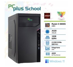 Slika izdelka: PCPLUS School Ryzen 5 5600G 16GB 512GB NVMe SSD Windows 11 PRO EDU namizni računalnik