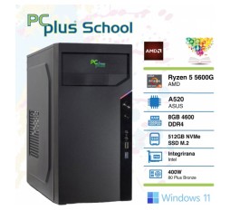 Slika izdelka: PCPLUS School Ryzen 5 5600G 8GB 512GB NVMe SSD Windows 11 PRO EDU namizni računalnik