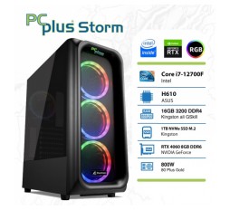 Slika izdelka: PCPLUS Storm i7-12700F 16GB 1TB NVMe SSD GeForce RTX 4060 8GB RGB gaming namizni računalnik
