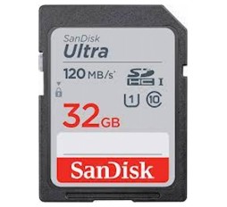 Slika izdelka: SDXC SanDisk 32GB Ultra, 120MB/s, UHS-I, C10