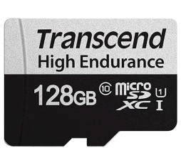 Slika izdelka: SDXC TRANSCEND micro 128GB 350V, Endurance, 95/45 MB/s, C10, U1, adapter
