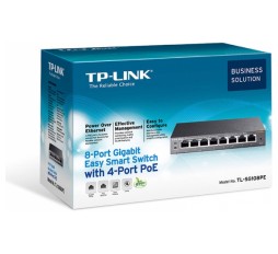 Slika izdelka: TP-LINK TL-SG108PE 8-port gigabit s 4-port PoE Easy Smart mrežno stikalo-switch