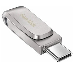 Slika izdelka: USB C & USB DISK SanDisk 32GB Ultra Dual LUXE, 3.1, srebrn, kovinski, branje do 150MB/s