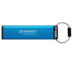 Slika izdelka: USB disk Kingston Ironkey 128GB Keypad 200C, USB-C 3.2, FIPS 140-3 Level 3, AES-256 bit, PIN