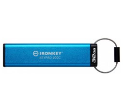 Slika izdelka: USB disk Kingston Ironkey 32GB Keypad 200C, USB-C 3.2, FIPS 140-3 Level 3, AES-256 bit, PIN