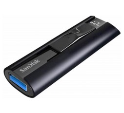 Slika izdelka: USB DISK SANDISK 128GB EXTREME PRO, 3.1/3.0, črn, drsni priključek, strojna enkripcija
