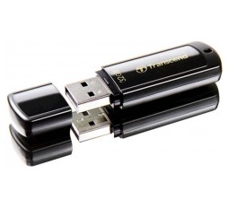 Slika izdelka: USB DISK TRANSCEND 32GB JF 350, 2.0, črn, s pokrovčkom